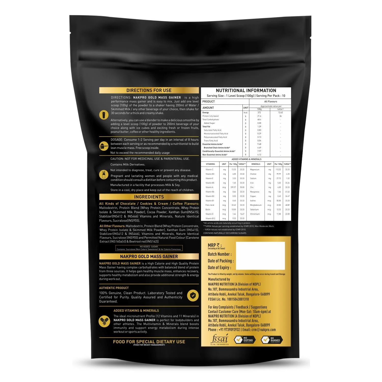 Gold Mass Gainer | High Protein Mass Gainer - Image 40