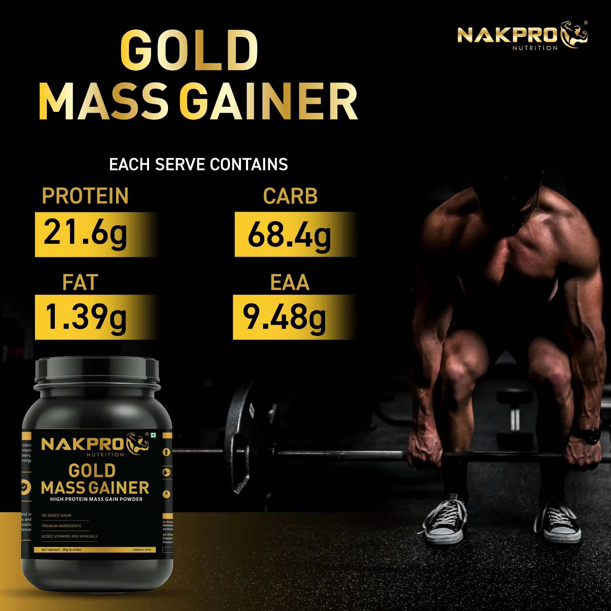 Gold Mass Gainer | High Protein Mass Gainer - Image 50
