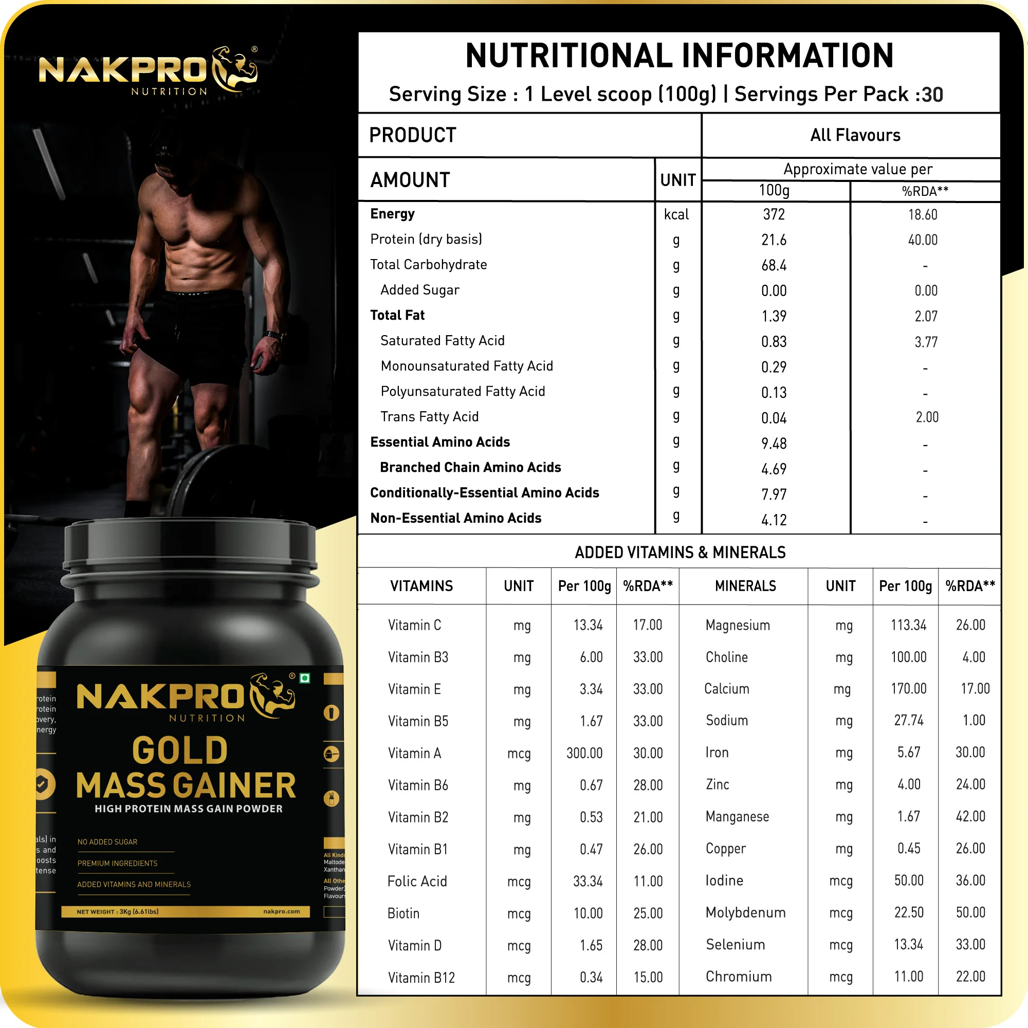 Gold Mass Gainer | High Protein Mass Gainer - Image 51