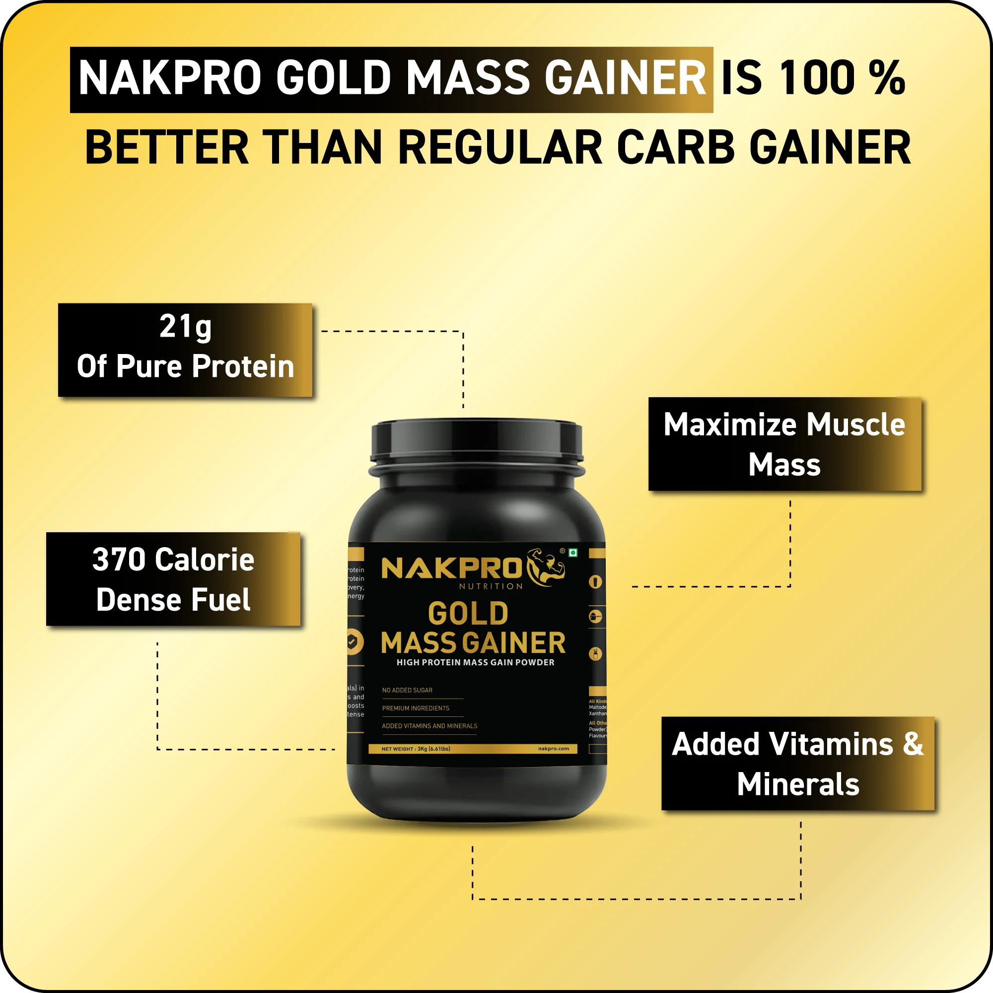 Gold Mass Gainer | High Protein Mass Gainer - Image 53
