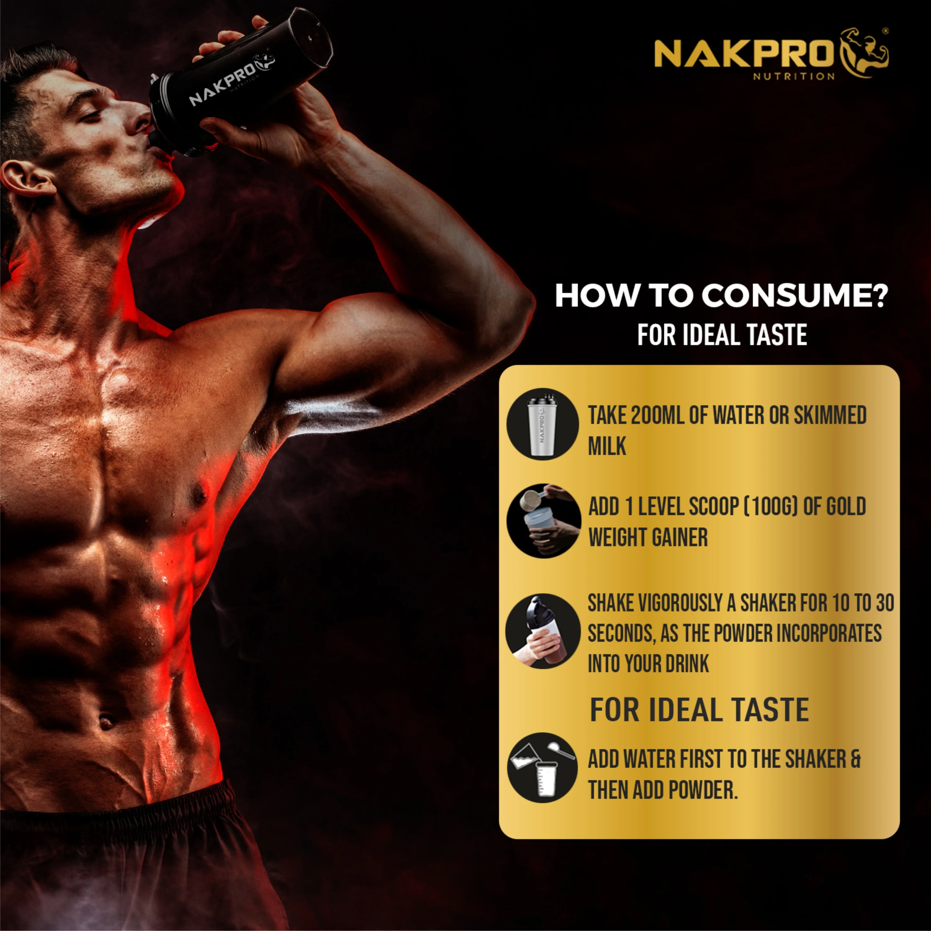 Gold Weight Gainer | High Calorie Weight Gain Powder - Image 63