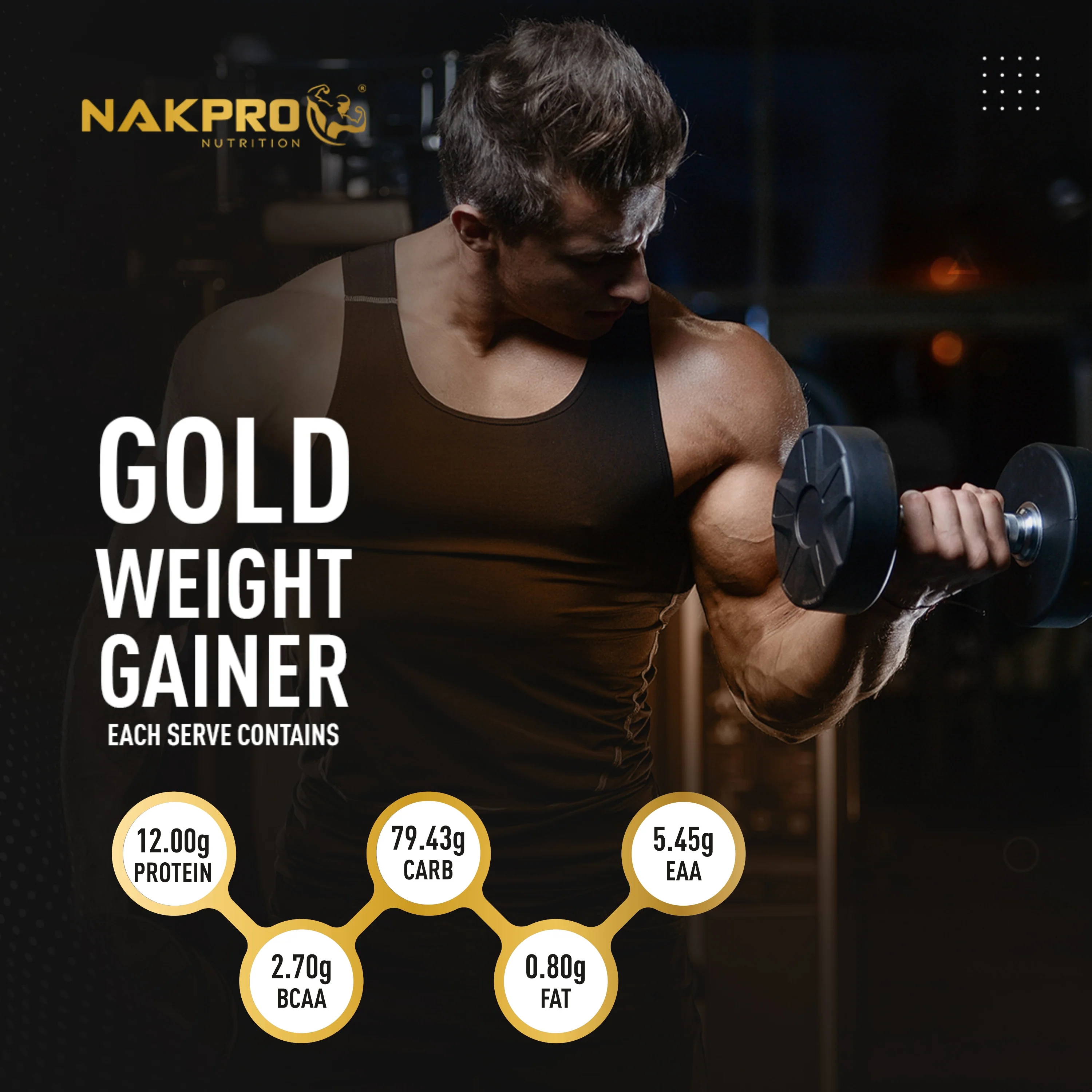 Gold Weight Gainer | High Calorie Weight Gain Powder - Image 64