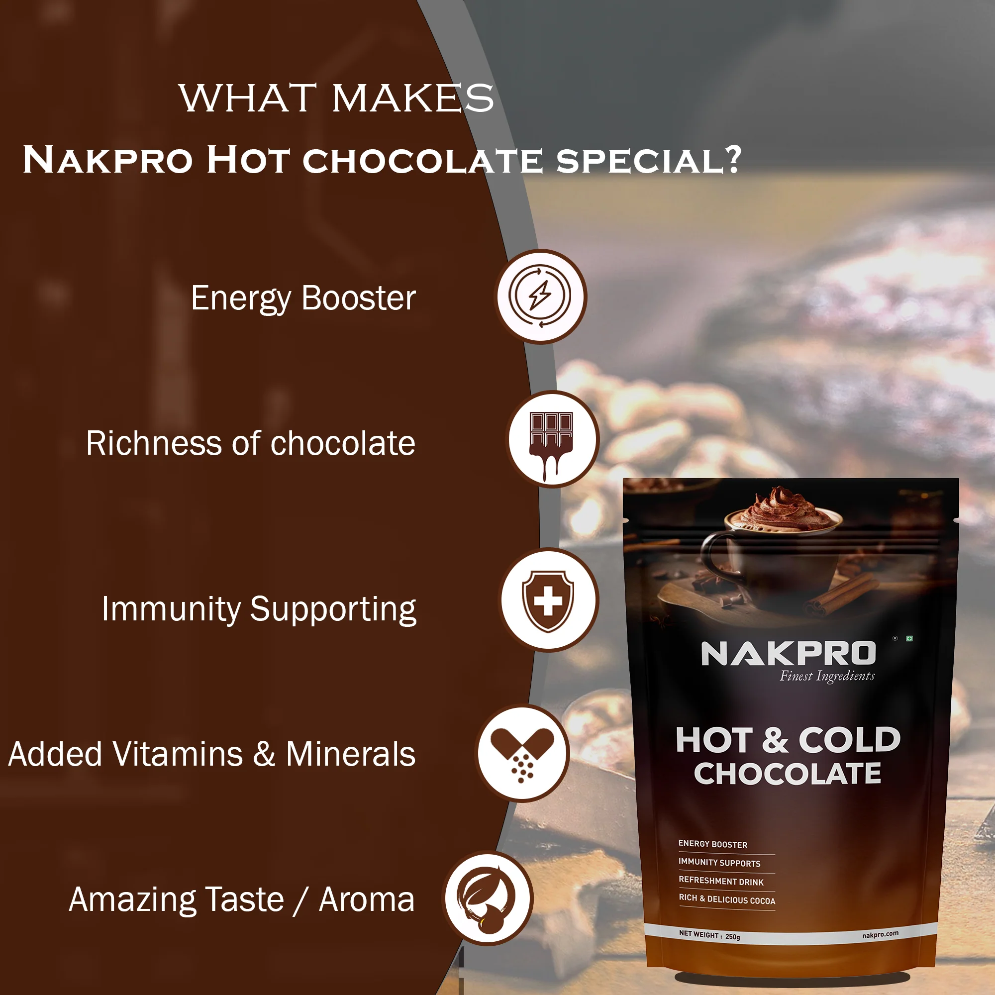 Nakpro Hot & Cold Chocolate Powder - Image 3