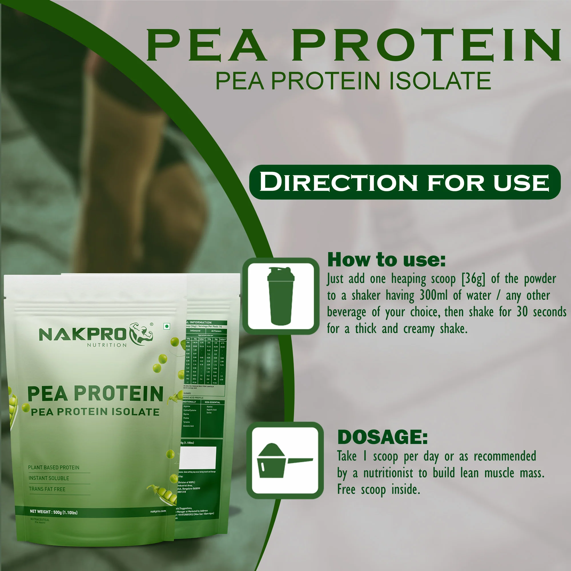 Nakpro Pea Protein Isolate- Plant-Based Vegan Protein Powder - Image 35