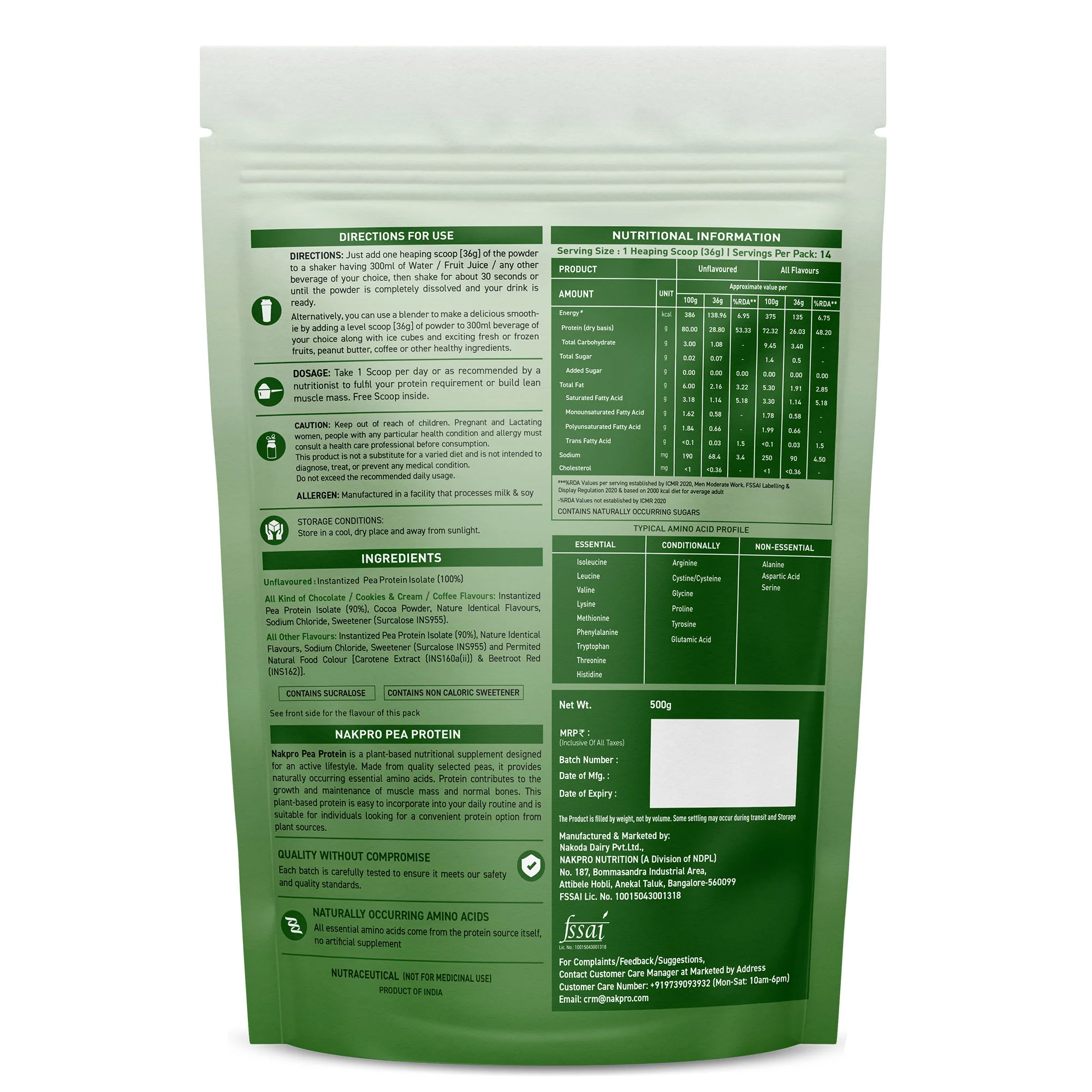 Nakpro Pea Protein Isolate- Plant-Based Vegan Protein Powder - Image 40