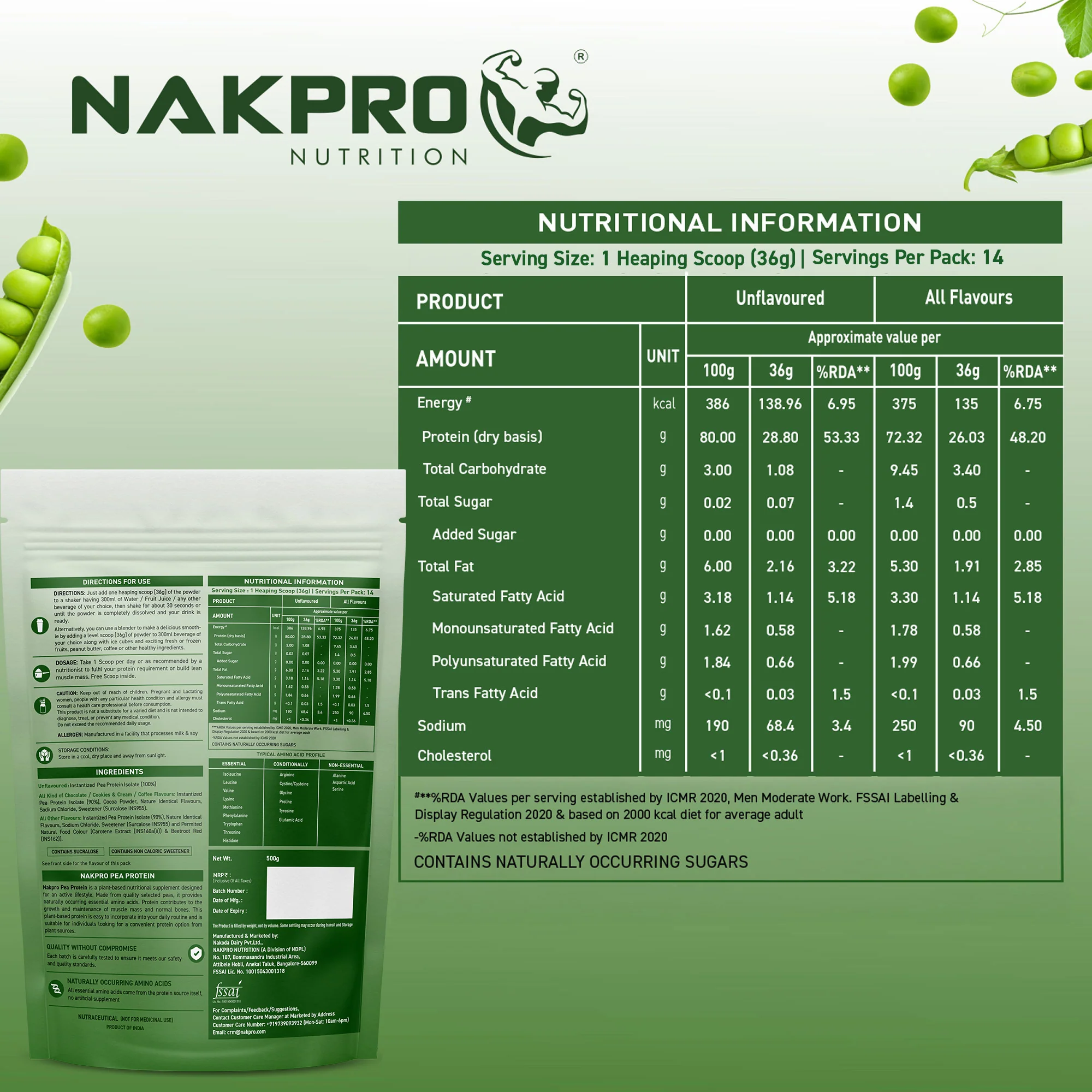 Nakpro Pea Protein Isolate- Plant-Based Vegan Protein Powder - Image 41