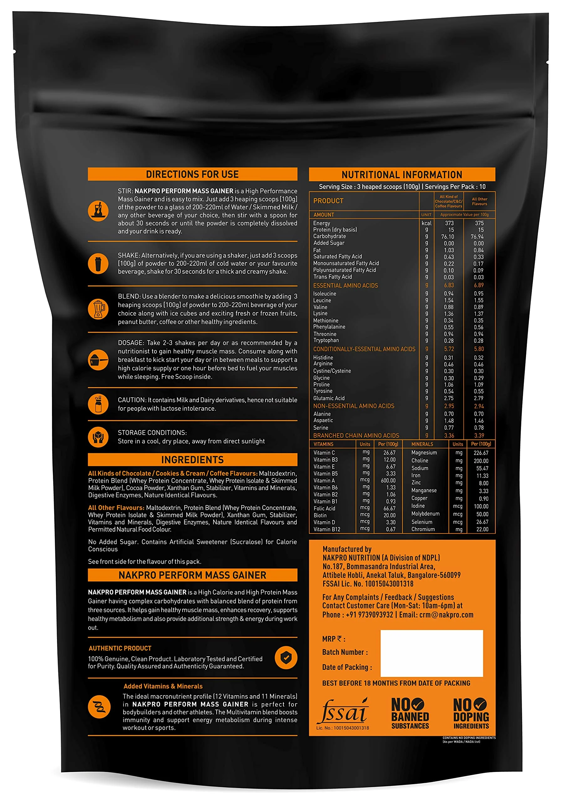Perform Mass Gainer | High Protein Mass Gainer - Image 5